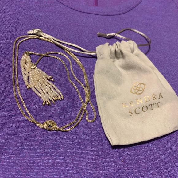 SOLD***Kendra scott Annora pearl lariat tassel necklace - Picture 12 of 13